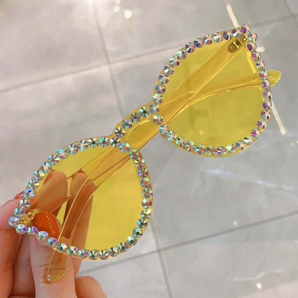 Sexy Cat Eye Sunglasses Women Rimless.