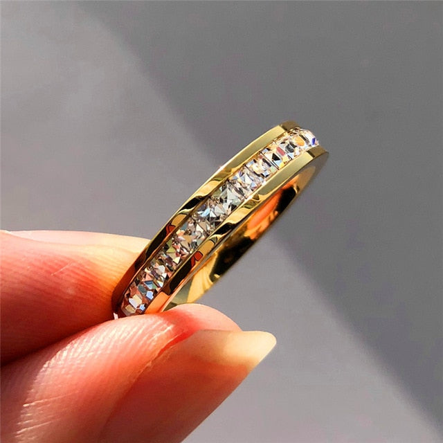 Female Crystal CZ Stone Ring