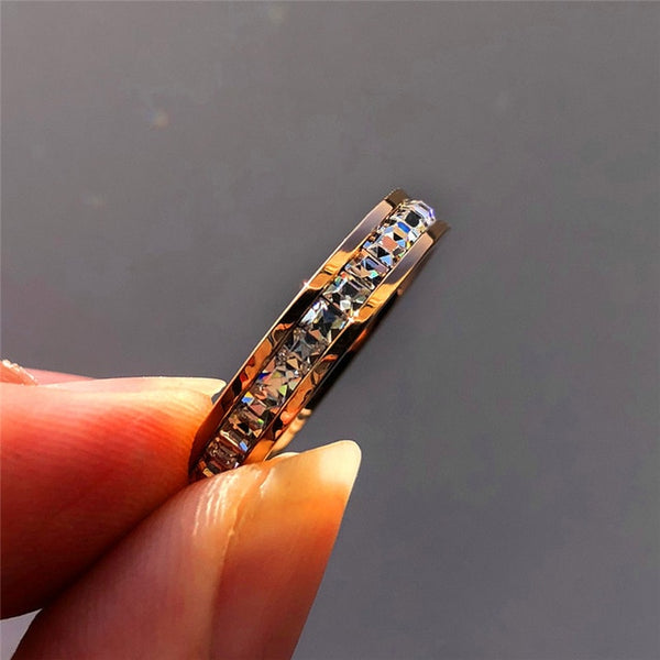 Female Crystal CZ Stone Ring