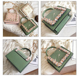 Vintage Flower Lace Handbags Women's Crossbody Bags.