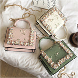 Vintage Flower Lace Handbags Women's Crossbody Bags.