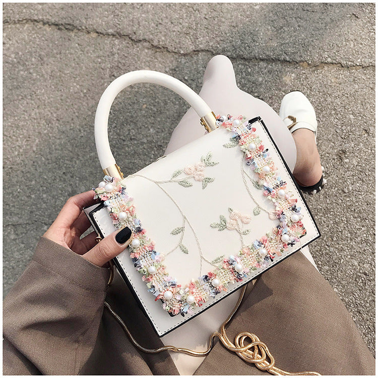 Vintage Flower Lace Handbags Women's Crossbody Bags.