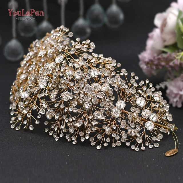 Wedding Hair Jewelry Luxury Crystal Hair Ornaments Rhinestone