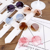 Kids Round Metal Pearl Sunglasses