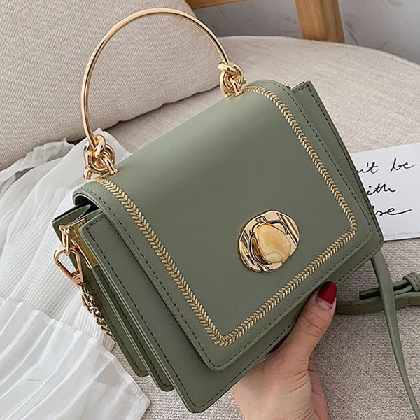 Solid color Leather Mini Crossbody Bags For Women