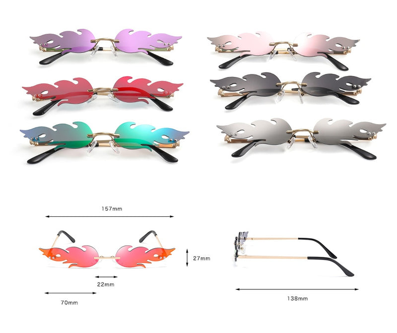 2021 New Fashion Fire Flame Sunglasses Women