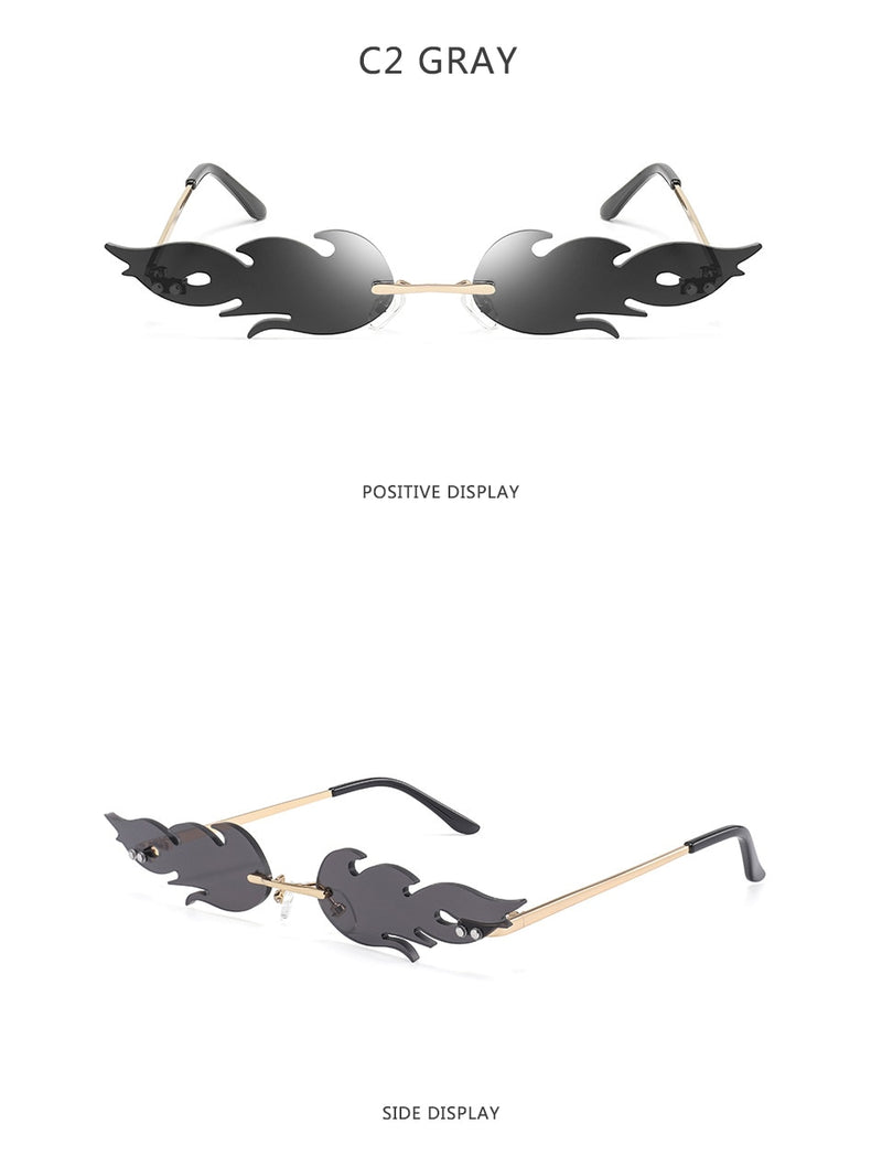 2021 New Fashion Fire Flame Sunglasses Women