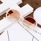 Kids Round Metal Pearl Sunglasses