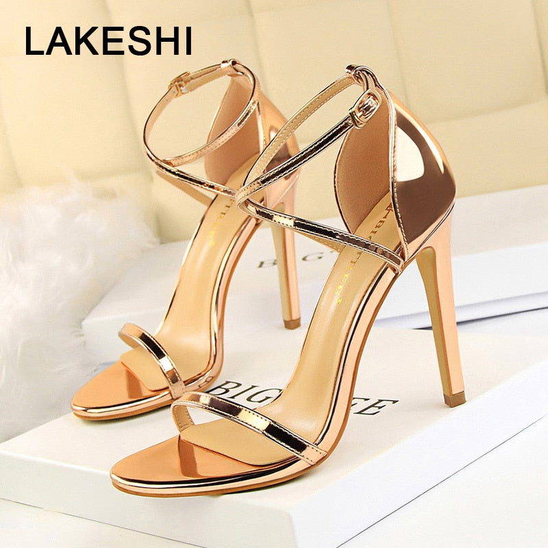 2021 New Women Sandals Patent Leather