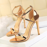 2021 New Women Sandals Patent Leather