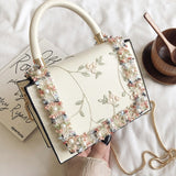 Vintage Flower Lace Handbags Women's Crossbody Bags.