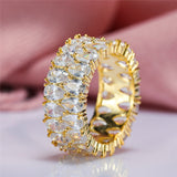 Big Female Crystal Zircon Stone Ring