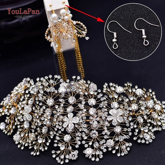 Wedding Hair Jewelry Luxury Crystal Hair Ornaments Rhinestone