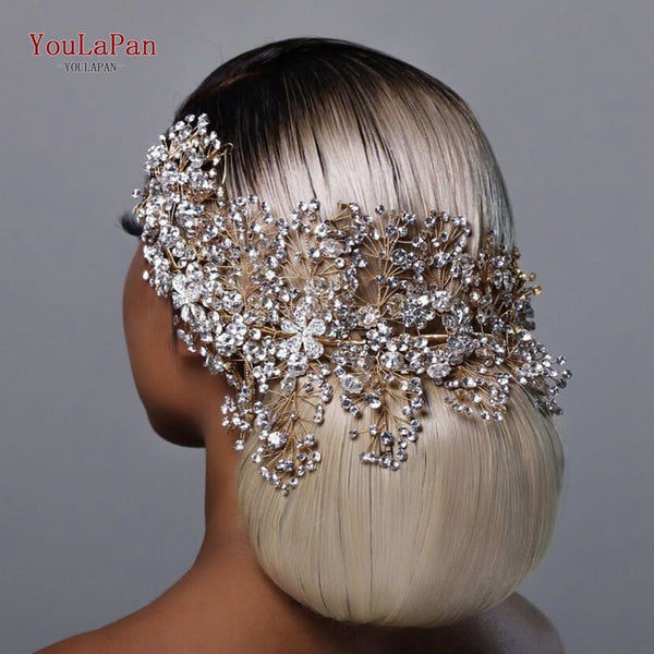 Wedding Hair Jewelry Luxury Crystal Hair Ornaments Rhinestone