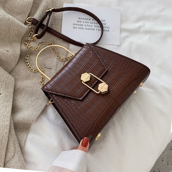 Stone Pattern PU Leather Crossbody Bags For Women