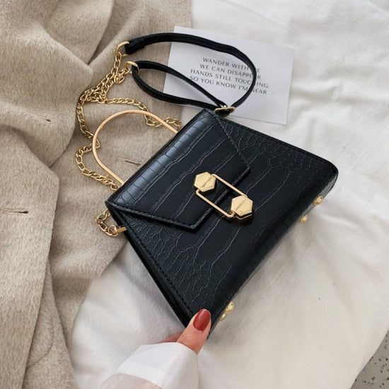 Stone Pattern PU Leather Crossbody Bags For Women