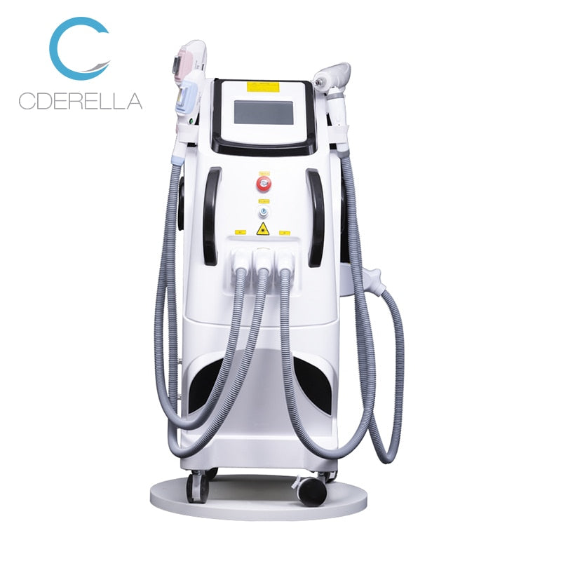 4 in 1 OPT IPL Laser SHR Multifunction System Fast Painless Hair Removal, Skin Rejuvenation, Whiten Nd Yag, Tattoo Remove Machine