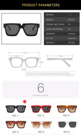 2021 Luxury Square Sunglasses.