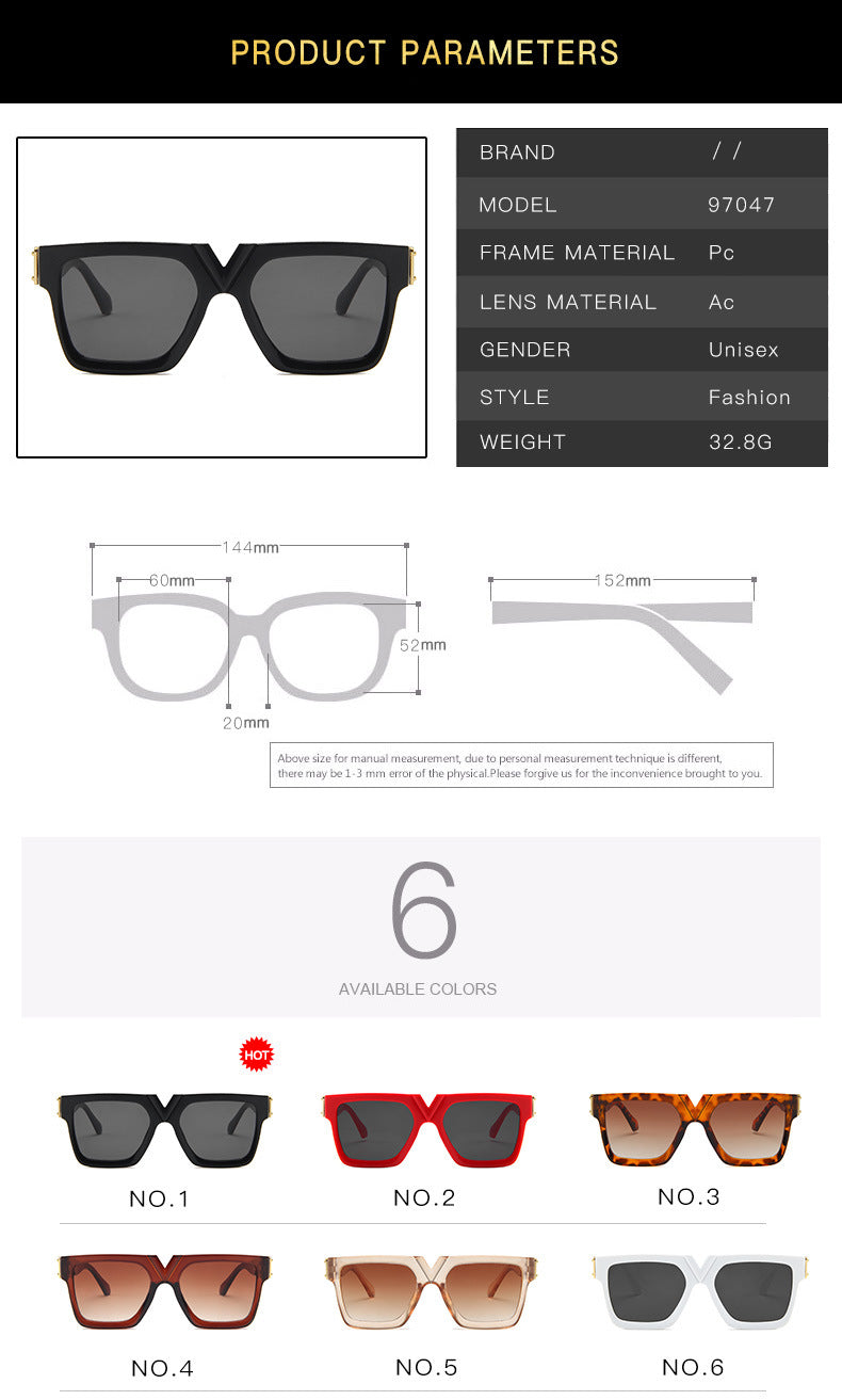 2021 Luxury Square Sunglasses.